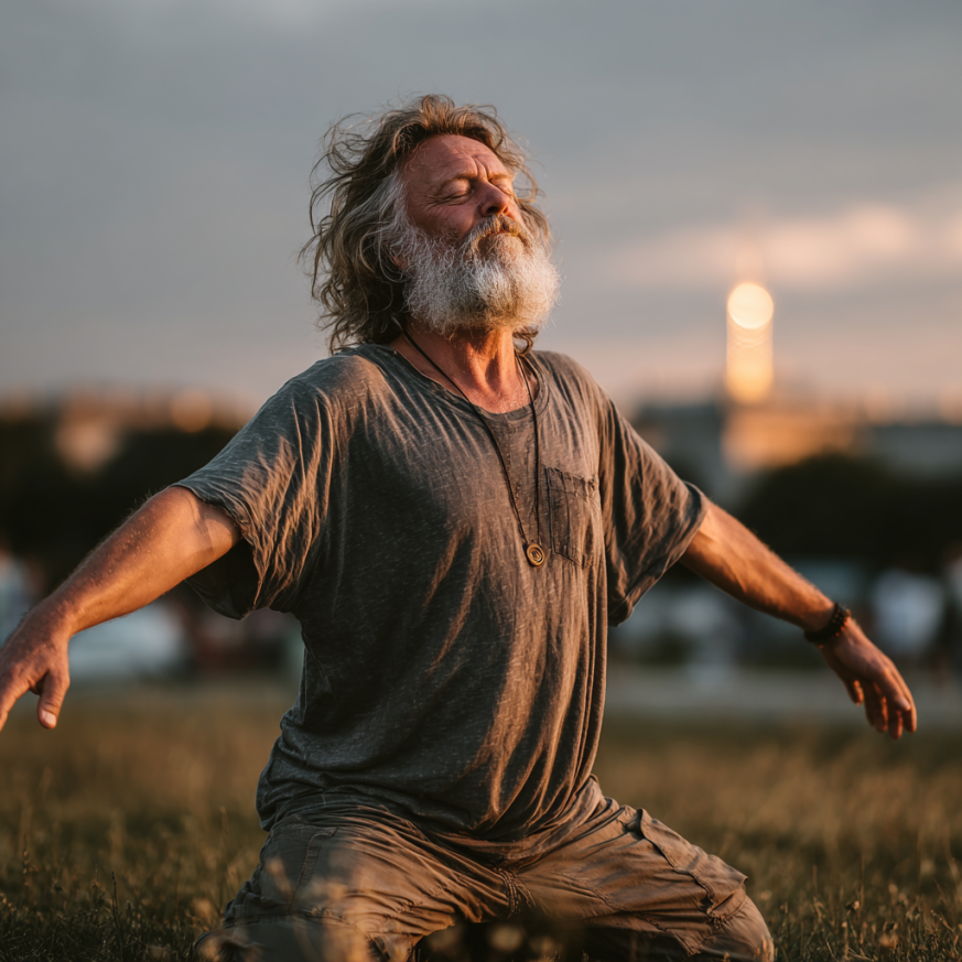 Група людей похилого віку на йозі